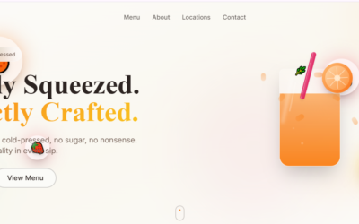 JUICERA Premium Cold-Pressed Juice Landing Page